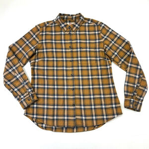 Fjallraven flannel check button down shirt Womens Large cotton Ovik Outdoors